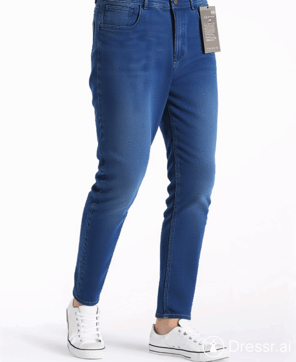 Soft-Washed Sky Blue Denim Pant – Signature Slim Fit - Image 2