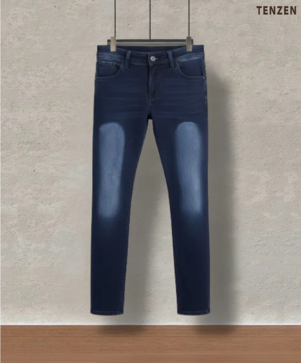 Slim Fit Denim Pant – Stylish Washed Navy Edition