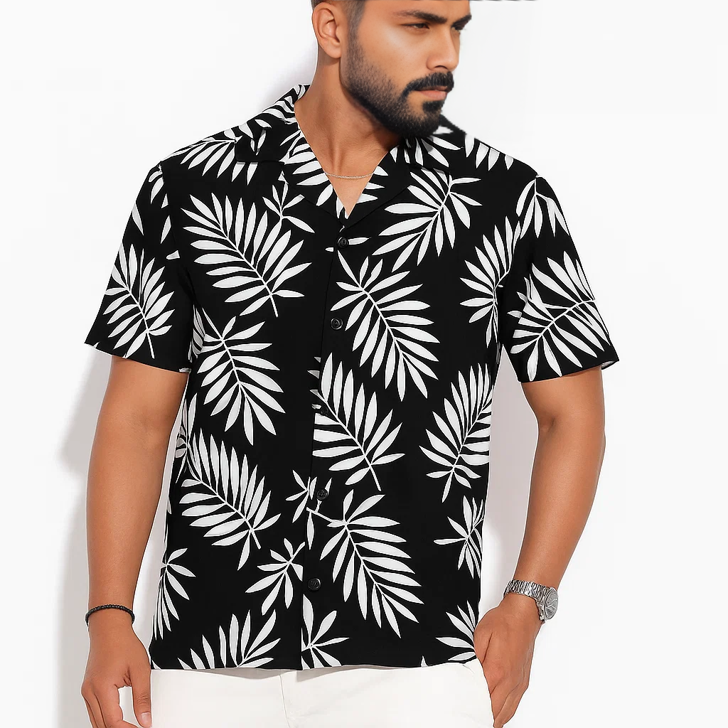 Premium Cuban Collar Half Shirt