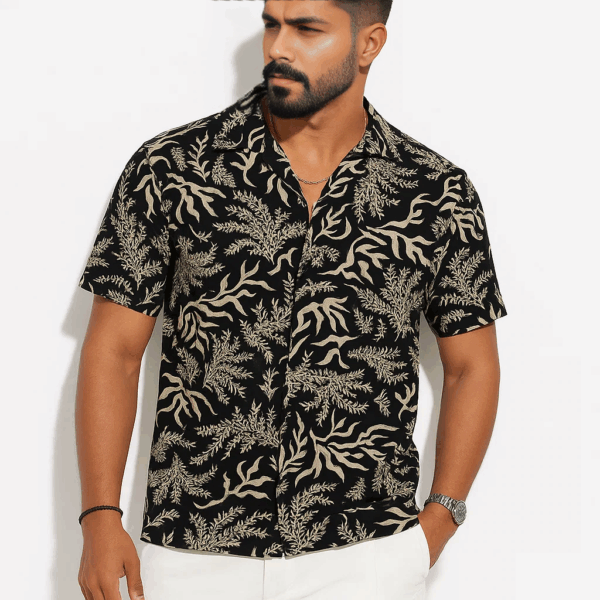 Premium Cuban Collar Half Shirt