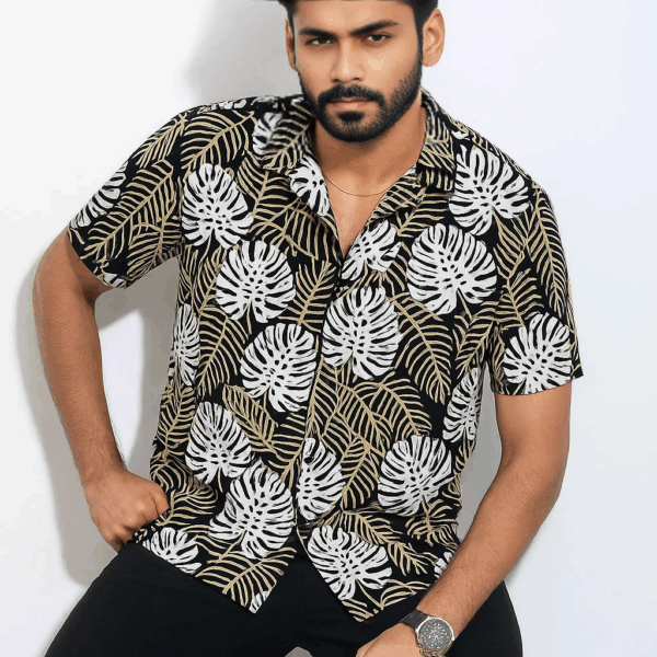 Premium Cuban Collar Half Shirt
