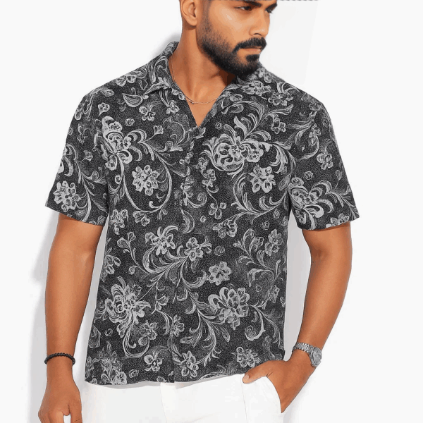 Premium Cuban Collar Half Shirt