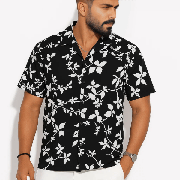 Premium Cuban Collar Half Shirt