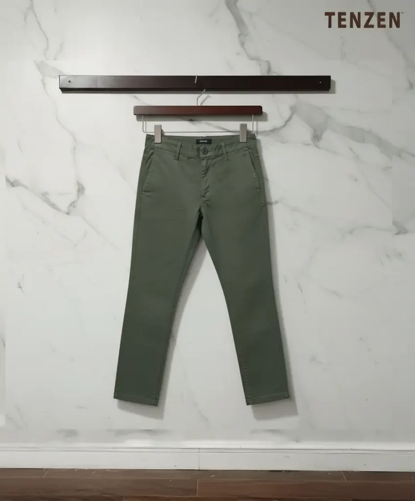 Premium Twill Pant – Olive Green